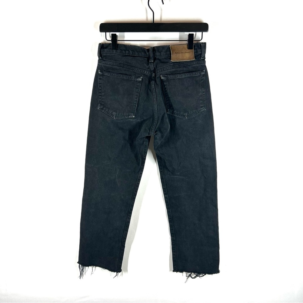 Vintage Calvin Klein Jeans Black High Rise Straight Leg Crop Raw Hem size 3 - Picture 4 of 8
